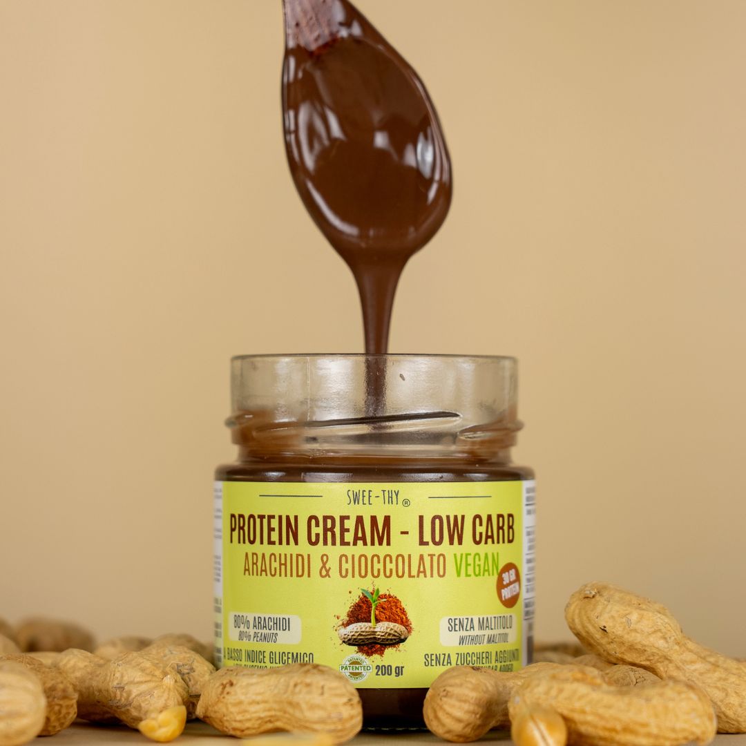 Crema proteica KETO Arachidi e Cioccolato Vegan – 200gr