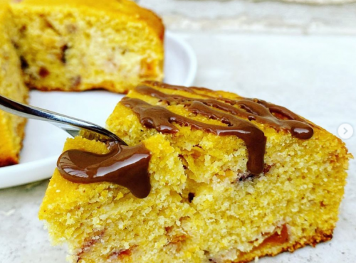 GLUTEN FREE CAKE PESCA E VANIGLIA