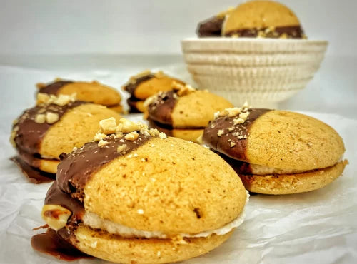 WOOPIES AL BURRO DI ARACHIDI E CIOCCOLATO