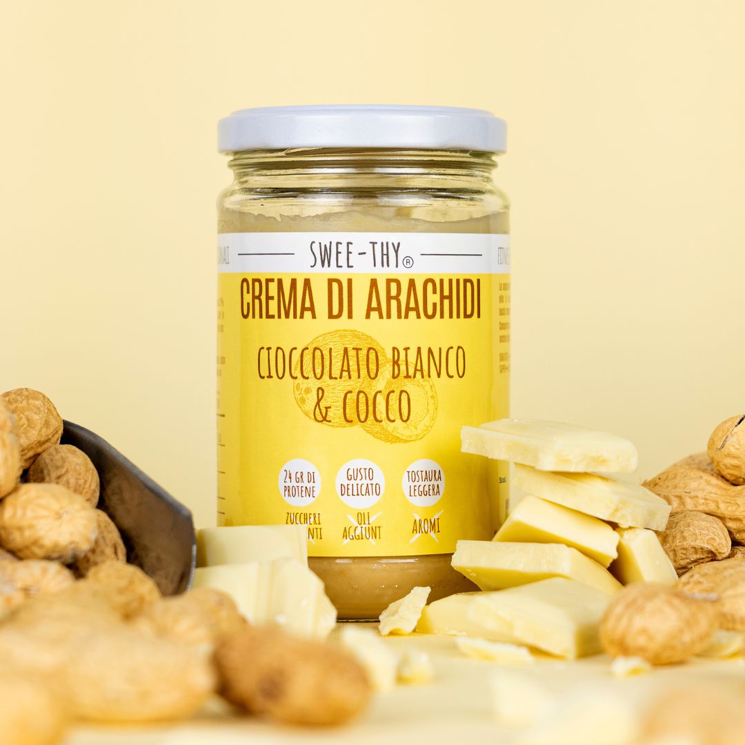 Crema di arachidi – Cioccolato bianco e cocco