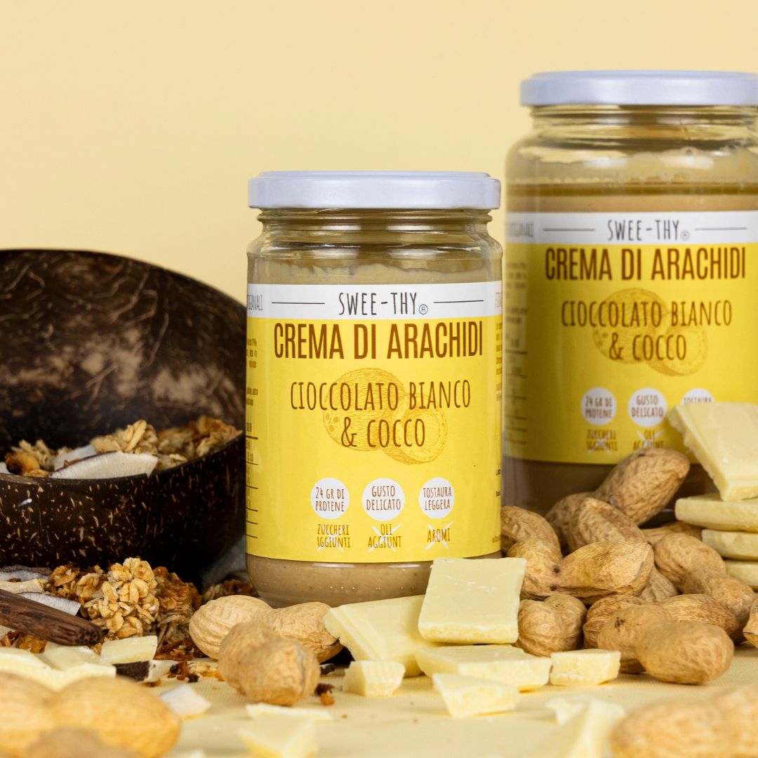 Crema di arachidi – Cioccolato bianco e cocco