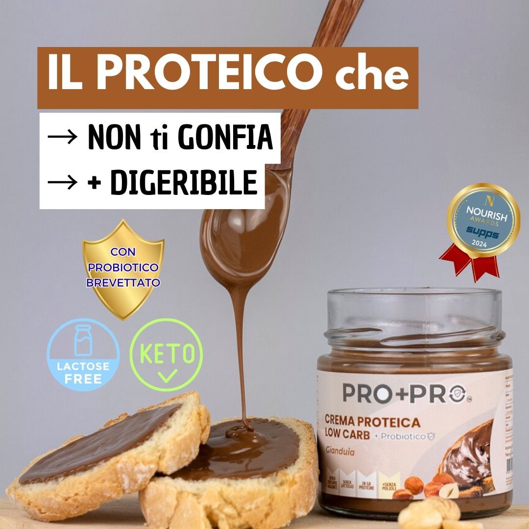 Crema proteica alla Gianduia VEGANA Keto con Probiotico – 180gr