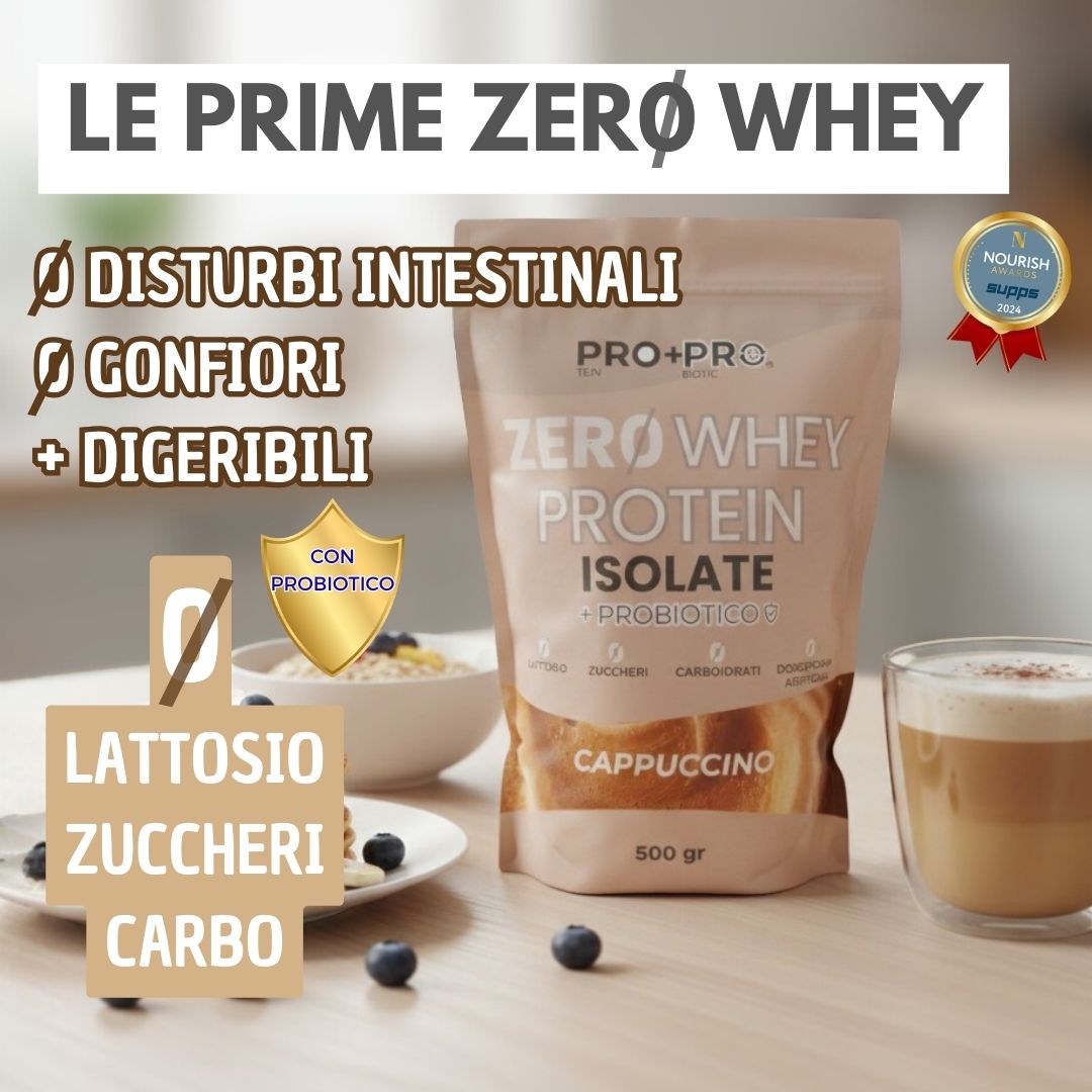PRO+PRO ZERO WHEY PROTEIN ISOLATE Volac® con Probiotico- SENZA LATTOSIO