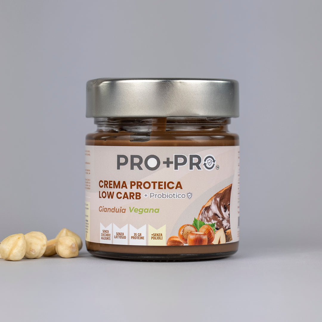 Crema proteica alla Gianduia VEGANA Keto con Probiotico – 180gr