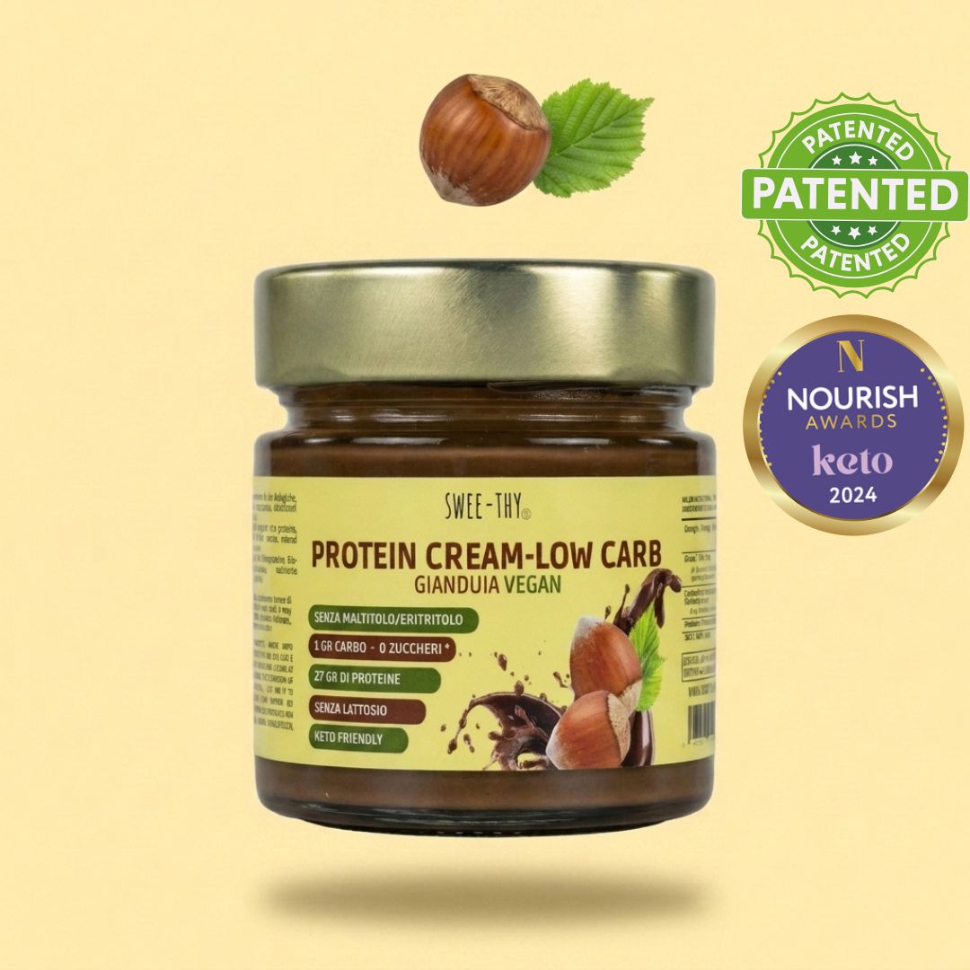 Crema proteica LOW CARB -SENZA LATTOSIO Gianduia Vegana- 200gr