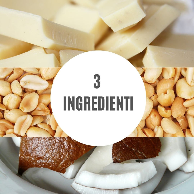 Crema di arachidi – Cioccolato bianco e cocco