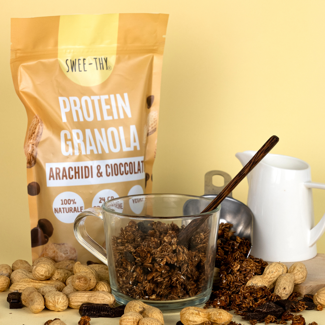 GRANOLA PROTEICA BIO arachidi e cioccolato -250gr