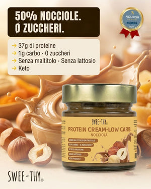 Crema proteica LOW CARB -SENZA LATTOSIO Nocciola- 200gr