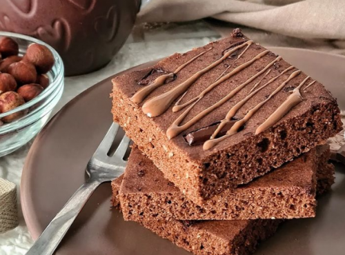 BROWNIES di RICOTTA al FONDENTE e NOCCIOLE