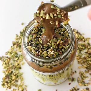 Crema 100% arachidi – con pasta 100% Pistacchio Italiano