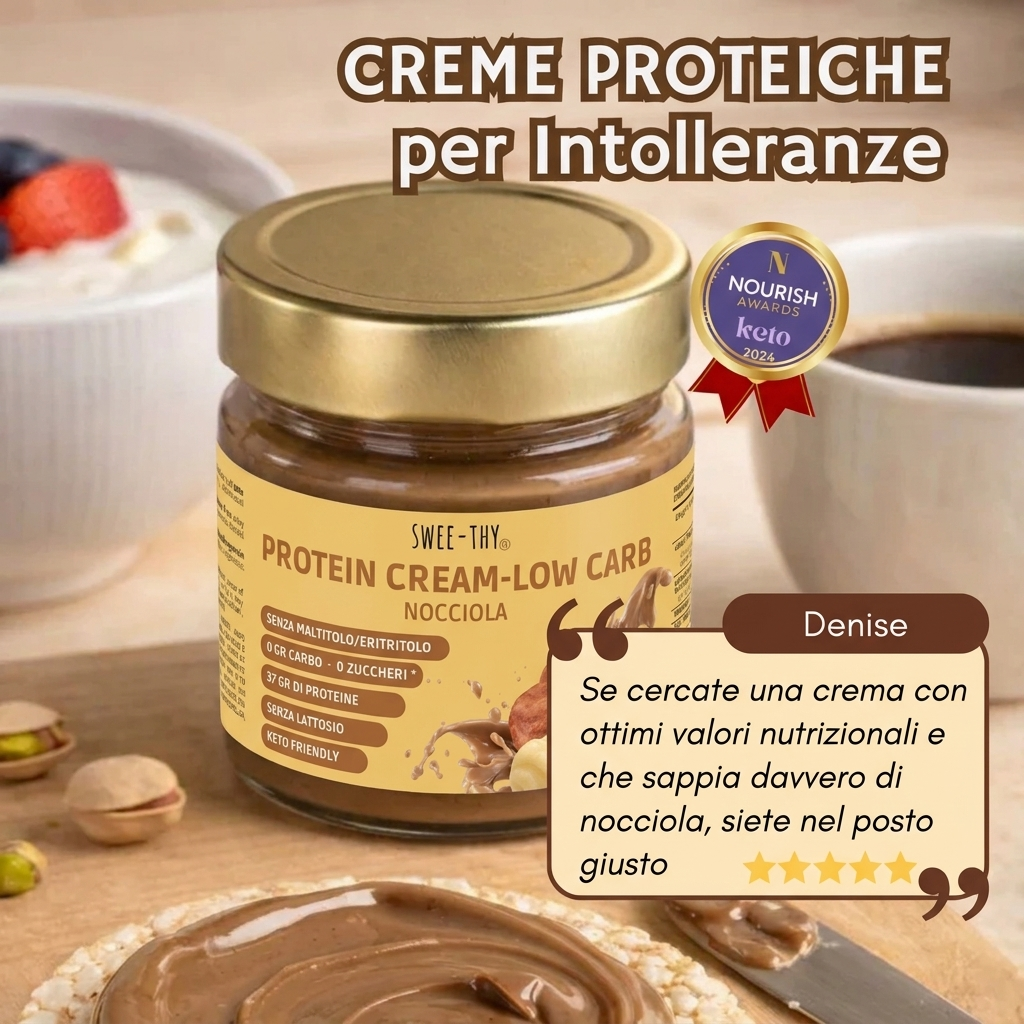 Crema proteica LOW CARB -SENZA LATTOSIO Nocciola- 200gr